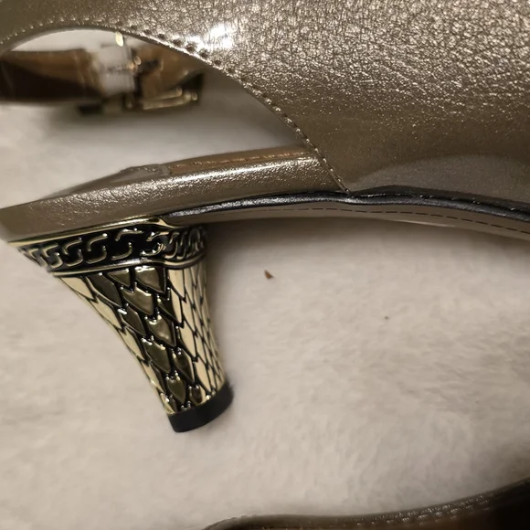 J.Renee Silver Pointed Toe Heels with Glossy Finish - Picture 5 of 6